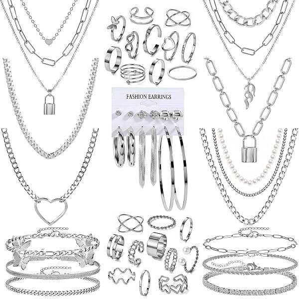 Amazon.com: KOSMOS-LI 60 PCS Gold Plated Jewelry Sets Stocking