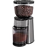 Mr. Coffee Automatic Burr Mill Coffee Grinder with 18 Custom Grinders, Silver