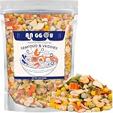 Anggou Classic Dried Ramen Toppings Seafood Mix 14oz, Rich Flavor | 12 Ingredient Blend with Shrimp, Squid &amp; Seaweed etc, Non-GMO, Low Sodium for Ramen, Instant Noodles &amp; Soup Topper
