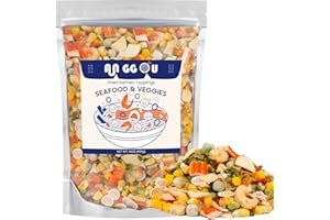 ANGGOU Classic Ramen Toppings Seafood Mix 14oz, 12 Ingredient Blend with Shrimp, Squid & Seaweed etc, Dried Ramen Toppings Flavor Rich, Non-GMO, Low Sodium for Ramen, Instant Noodles & Soup Topper