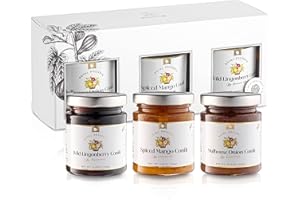 Gourmanity Savory Jam Gift Set, Full Repertoire of Royal Preserve Confits, Onion Jam, Lingonberry Jam & Mango Chutney, All Natural, Non-GMO, Product of Belgium, 6.35oz (Pack of 3)