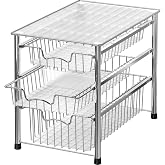 Simple Houseware Three-Tier Sliding Basket Organizer