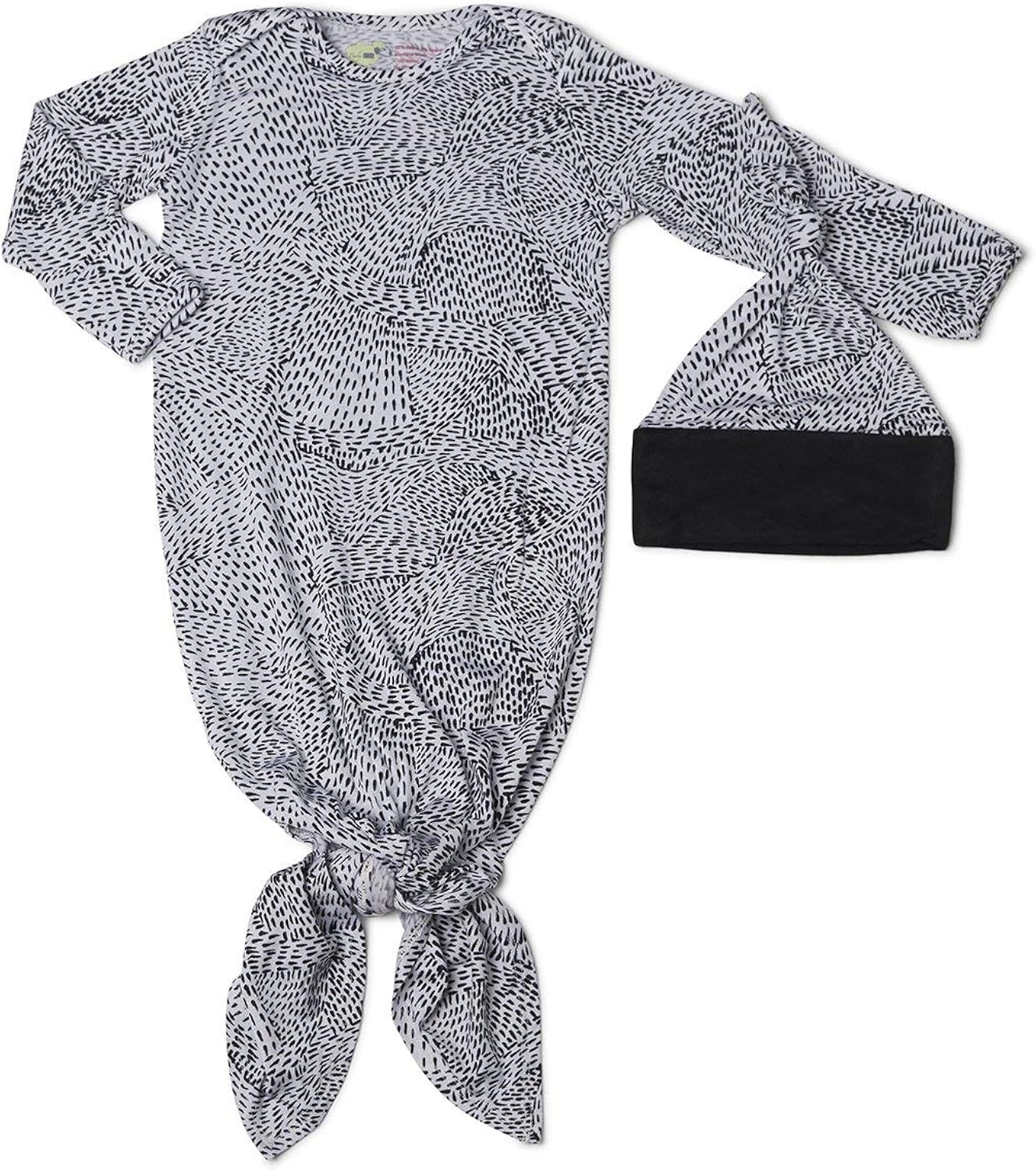 knotted gown and hat