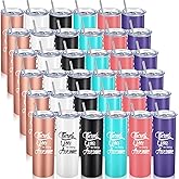 Sieral 36 Sets Employee Appreciation Gifts - 20oz Bulk Motivational Tumblers for Coworkers Boss Team - Thank You Gift for Women Men Inspirational Tumblers with Lid Straw (Assorted Colors)