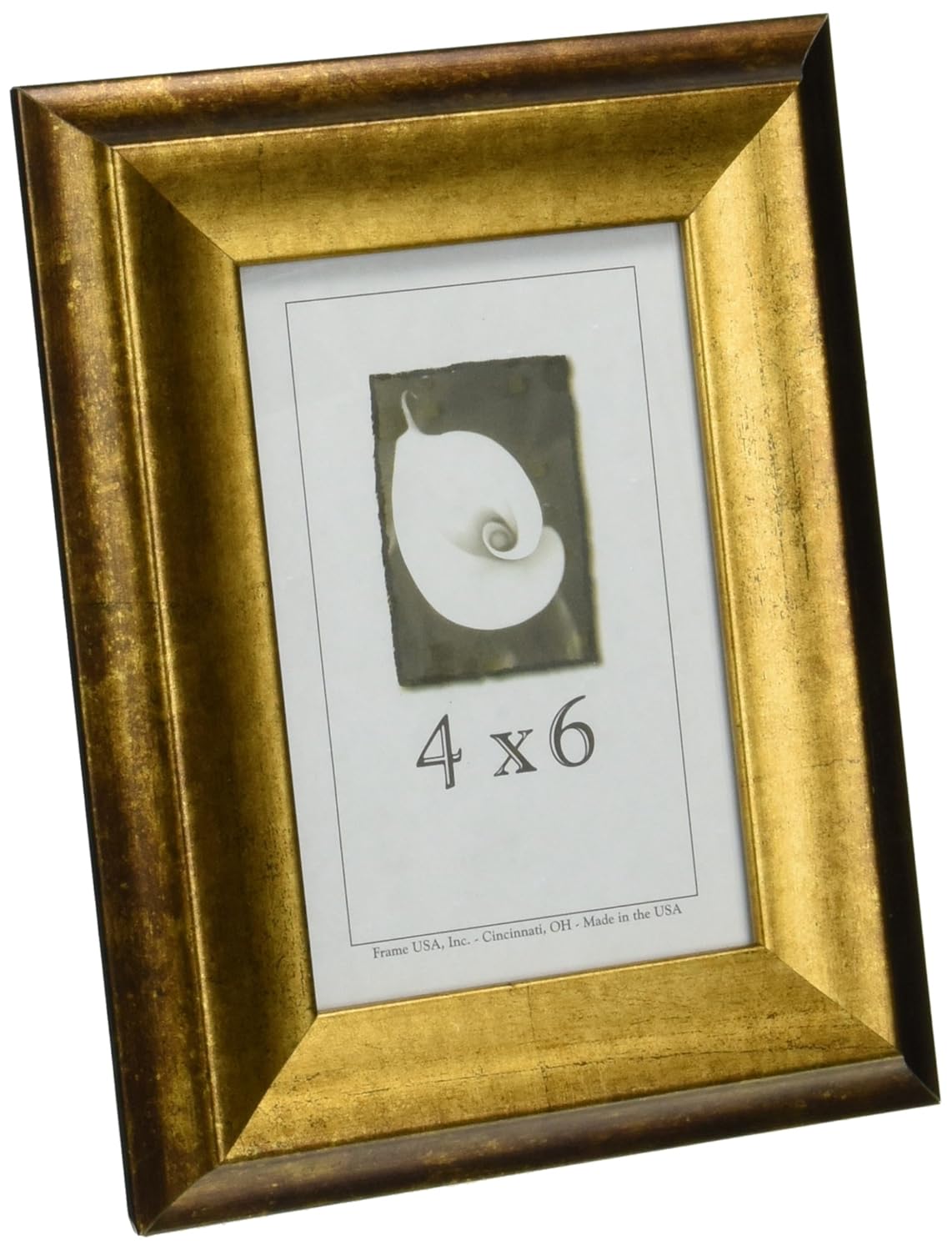 4x6 Bevel Edge Wood Picture Frame, (Bronze) Single Frames