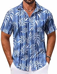 COOFANDY Mens Button Up Shirts Short Sleeve