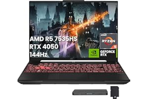 ASUS TUF A16 Gaming Laptop, 16" FHD+ 144Hz Display, AMD Ryzen 5 7535HS, GeForce RTX 4050, 16GB DDR5, 1TB SSD, RGB Backlit Key
