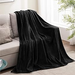 BEDELITE Fleece Blanket Black Throw Blankets for