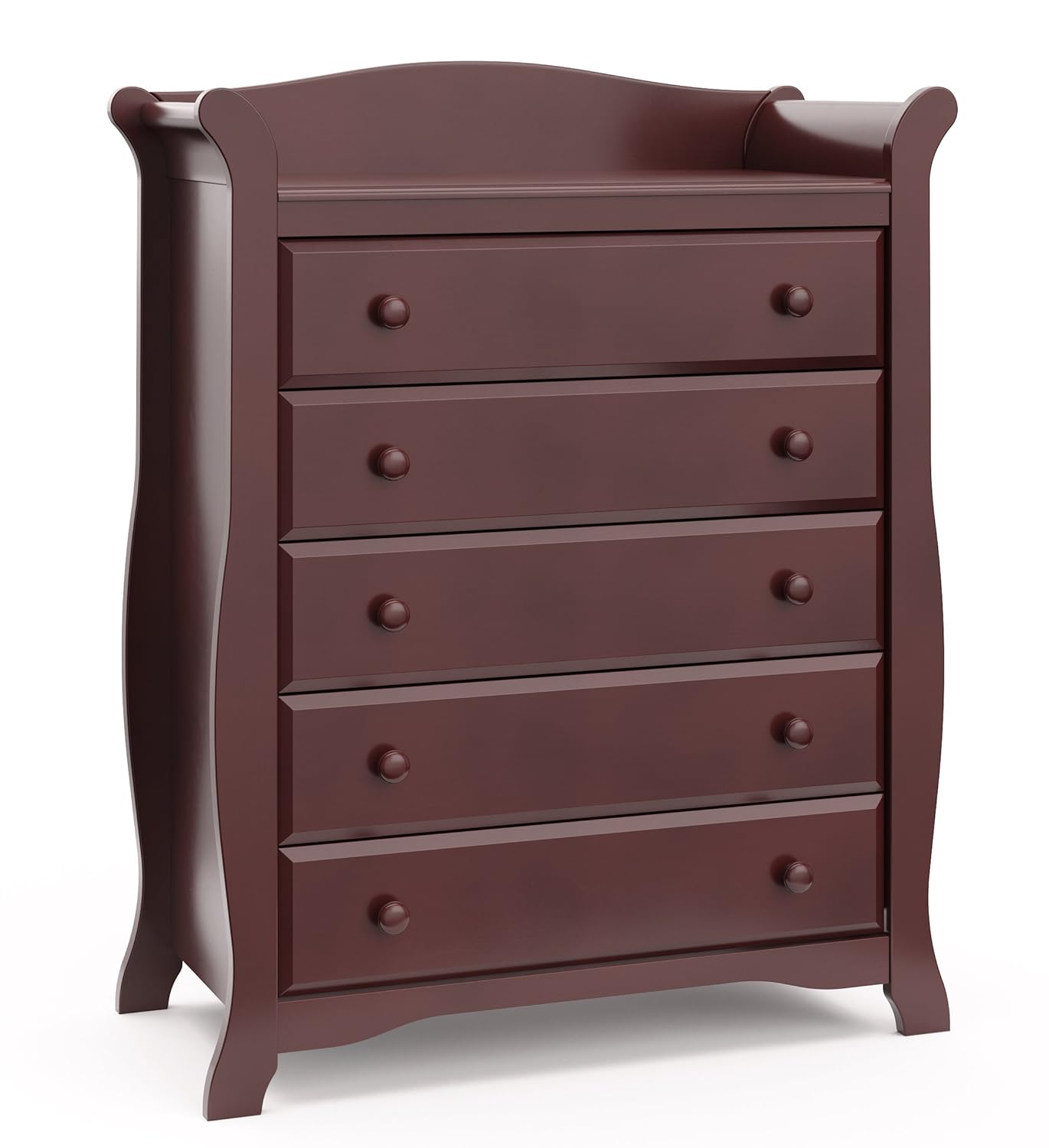 Amazon Com Storkcraft Avalon 5 Drawer Universal Dresser Cherry