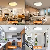 slochi 30cm LED Ceiling Light 3 Color Temp 3000K 4000K 6500K IP54 White view 6