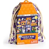 Mudpuppy - Spooky House 36 Piece Puzzle to Go for Kids | Ages 3-5, 4-6, Reusable Pouch For Travel, Postcard Included, Haunted Themed, Family Fun, Screen-Free Play, FSC Certified