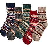 IIG 3-5 Pairs Womens Super Thick Warm Winter Crew Socks Cute Fashion Knit Cozy Socks Gifts for Women