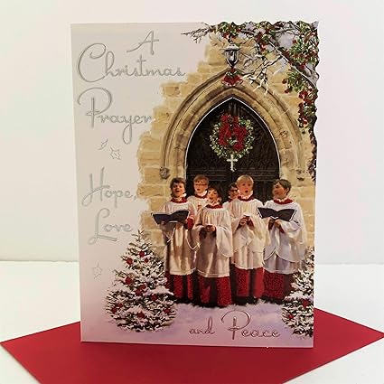 Jonny Javelin Biglietto Di Auguri Con Preghiera Di Natale E Scritta Hope Love Lingua Inglese Amazon It Cancelleria E Prodotti Per Ufficio
