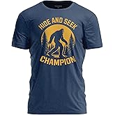 TeeUnion Hide and Seek Champion T-Shirt – Funny Bigfoot Graphic Sarcastic Tee for Men