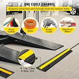 VEVOR 4 Pack 1 Channel Rubber Cable Protector Ramp 18000 Lbs Heavy Duty Speed view 3