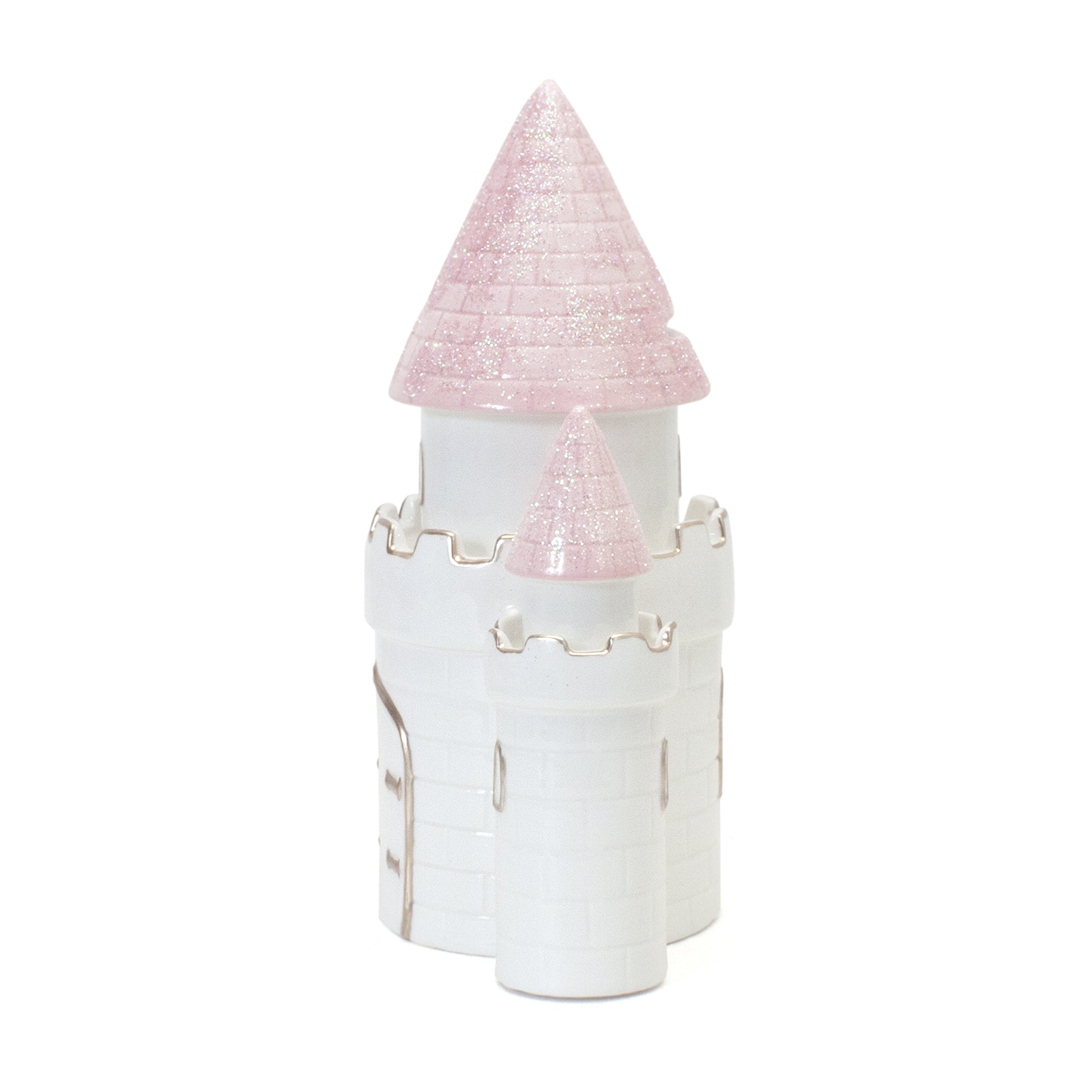 Child to Cherish Ceramic Dream Big Princess Castle Piggy Bank for Girls, Pink