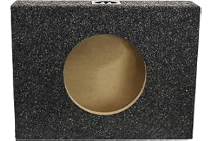 ATREND Bbox 10" Single Sealed / Shallow Mount Subwoofer Enclosure Boxes & Enclosures - Pro Audio Tune - Premium Subwoofer Box Improves Audio Quality, Sound & Bass - Nickel Finish Terminals