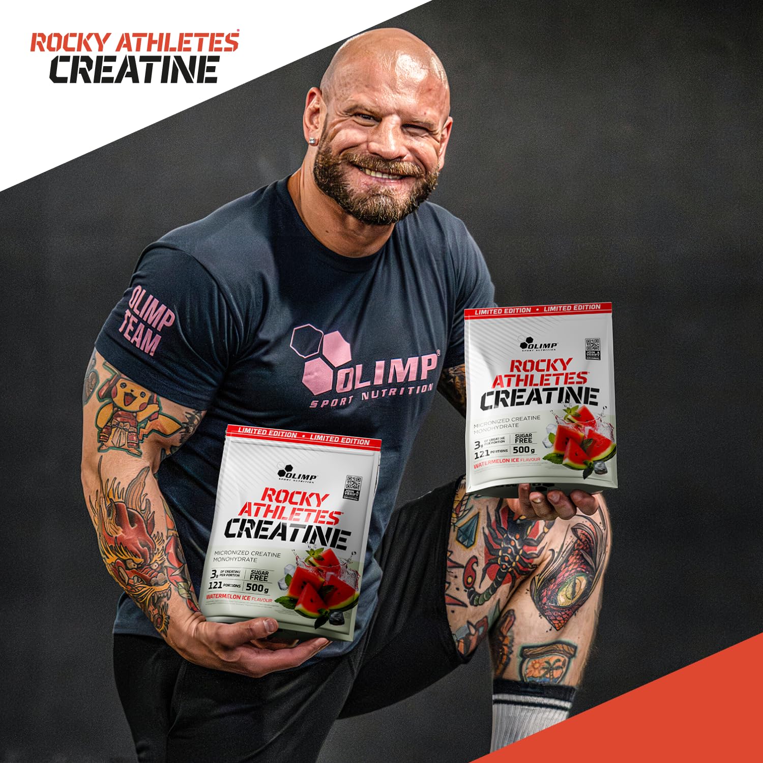 Olimp Rocky Athletes® Creatine - 500 g, Watermelon Ice - Creatine Monohydrate Pulver - Booster pre Workout 9