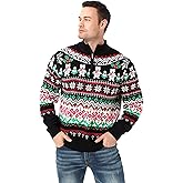 Men`s Ugly Christmas Sweater Unisex Women`s Funny Novelty Pullover for Xmas Party Festive Colour Me with Christmas Cheer S