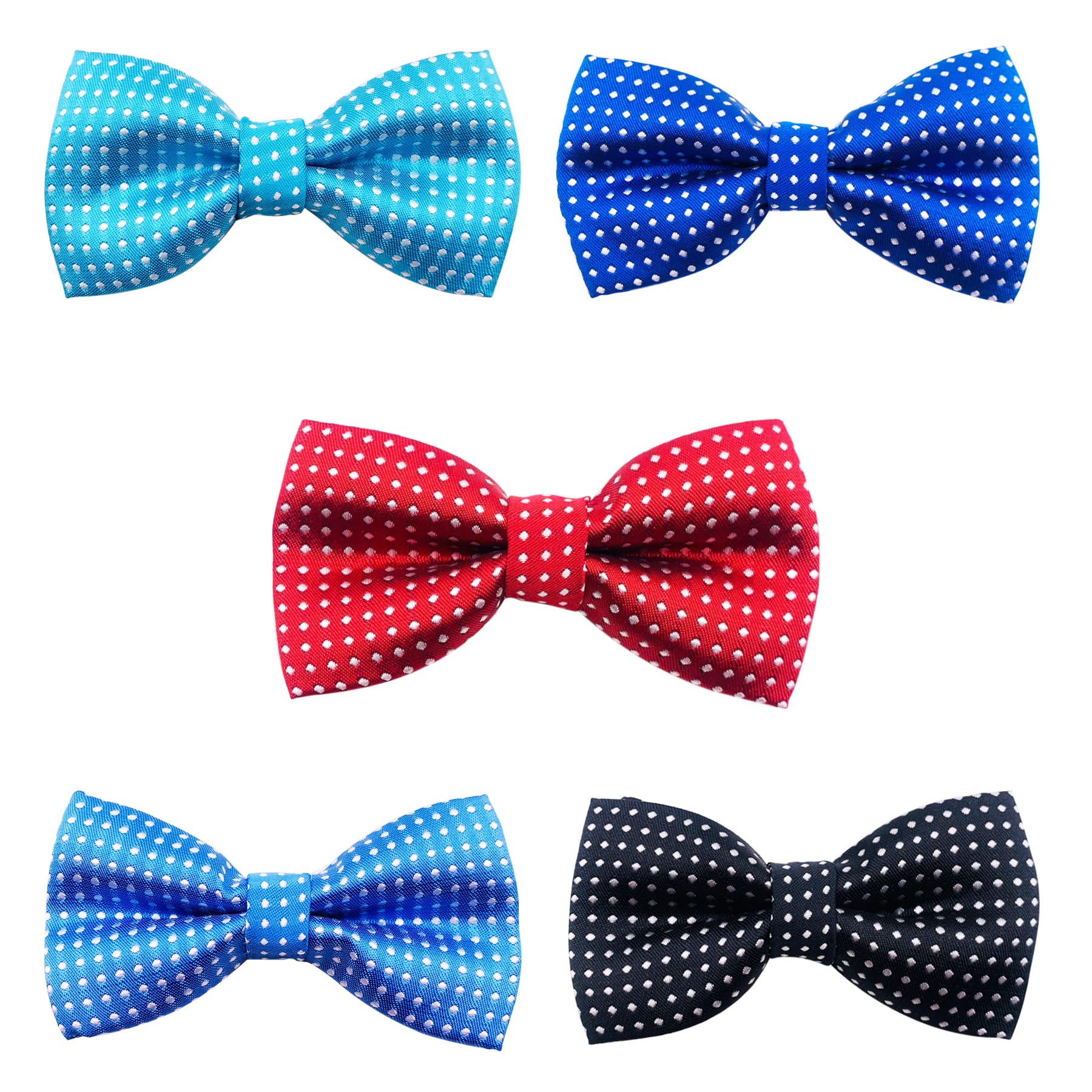 BIPY 5PCS Small Dogs Collar Bow Ties Puppies Cats Collar Charms Adjustable Accessories Slides Attachment Bowties for Costume Birthday Festival