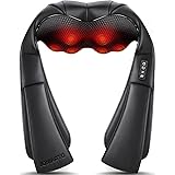 Back Massager, PU Material Electric Shoulder Massager with Heat, Kneading Massager Shawl for Neck, Back, Shoulder, Foot, Leg 