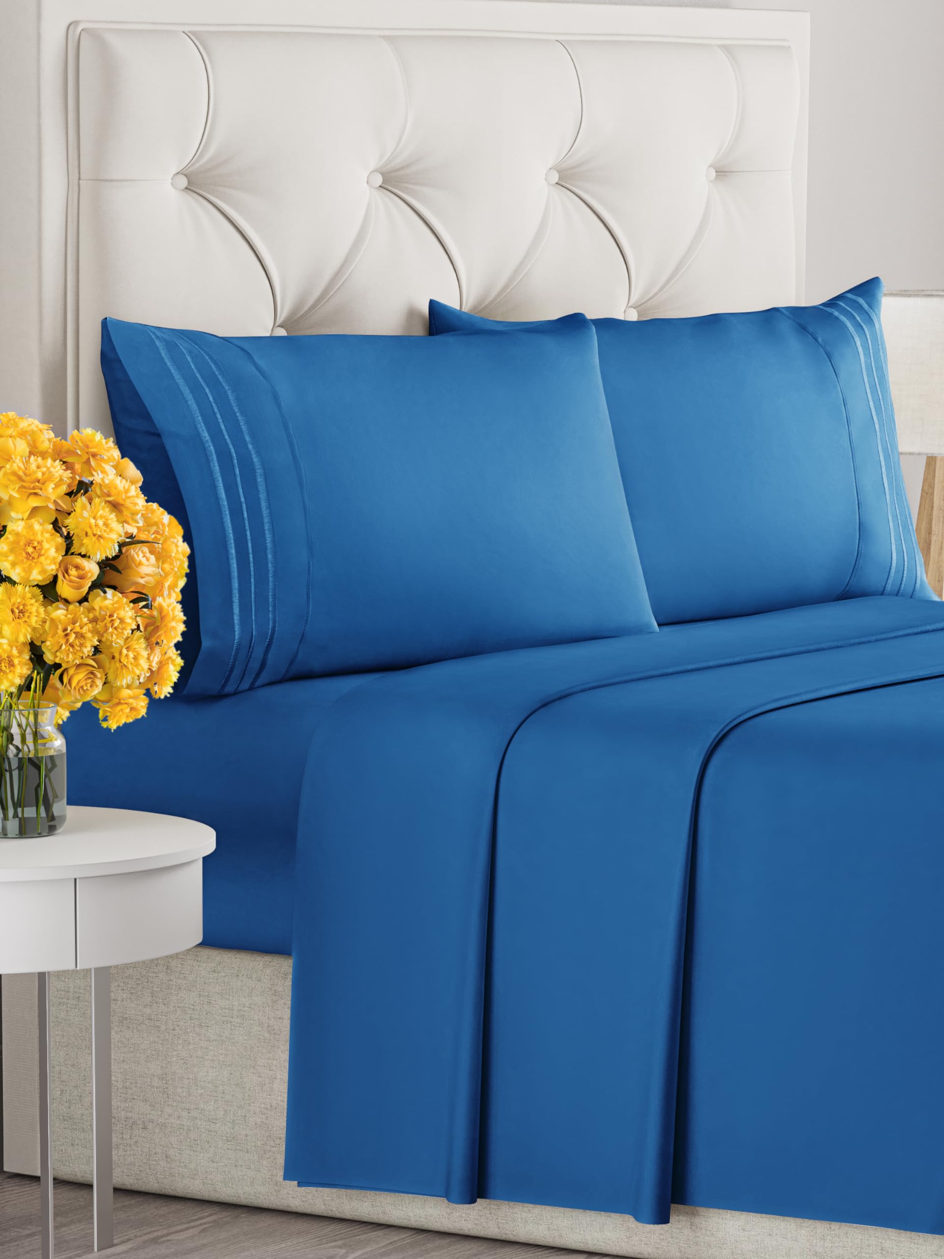 King Size 4 Piece Sheet Set - Comfy Breathable