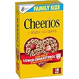 Cheerios Heart Healthy Cereal, Gluten Free Cereal with Whole Grain Oats, Family Size, 18 OZ