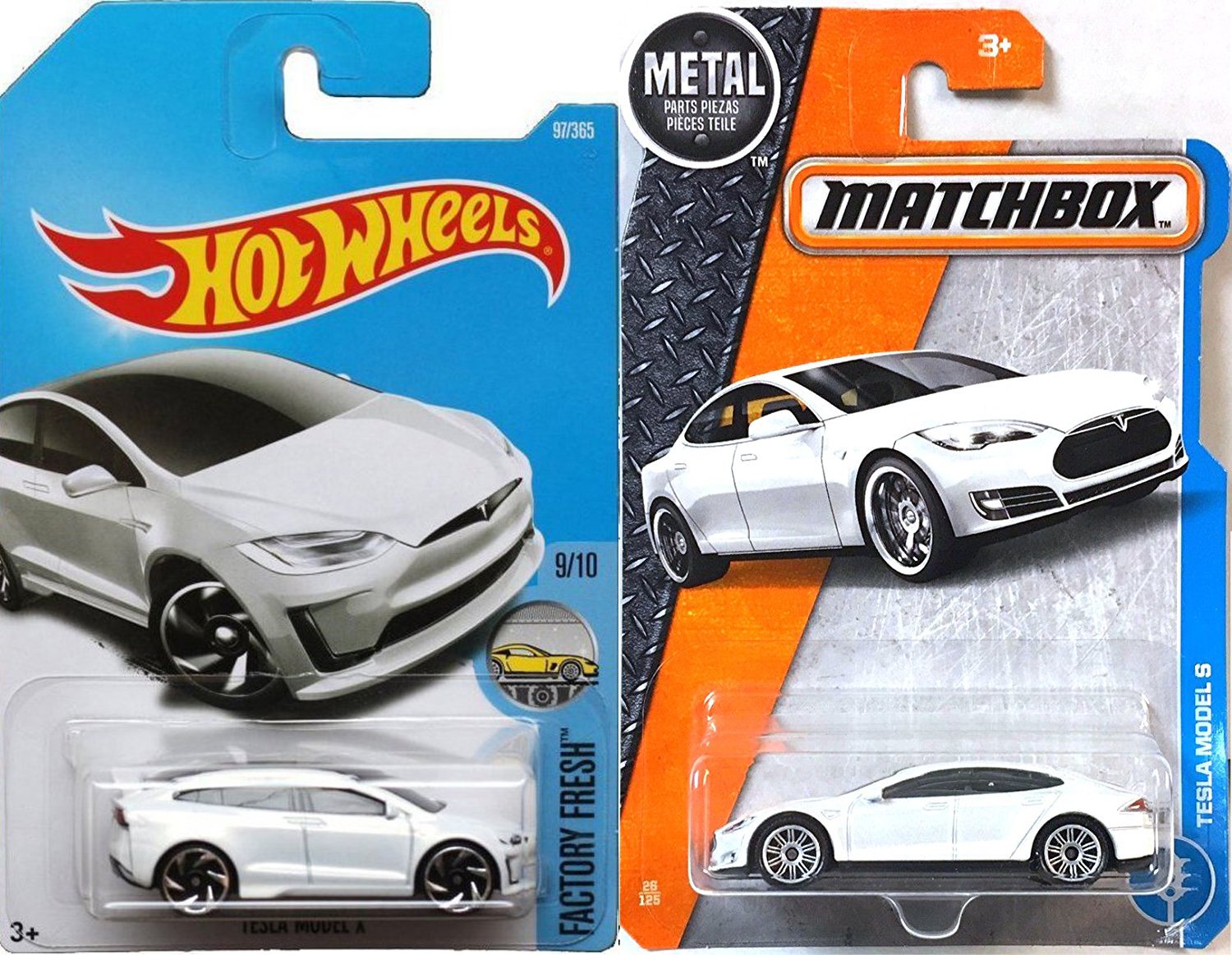 Amazoncom Tesla Double White Model S Matchbox Metal White