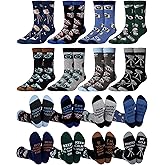 Glitopper 8 Pairs Novelty Photography Gifts Socks for Men Cool Camera Photographer Crew Socks Birthday Holiday Funny Gift for Photograph Lovers