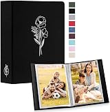 Lanpn Small Photo Album 6x4 2 Packs 50 Photos Linen Top Loading Portrait 10x15cm