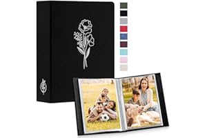 Lanpn Photo Album 4x6 50 Pictures 2 Packs, Small Mini Capacity Linen Photo Book Sets, Each Pack Holds 100 Top Loader Vertical