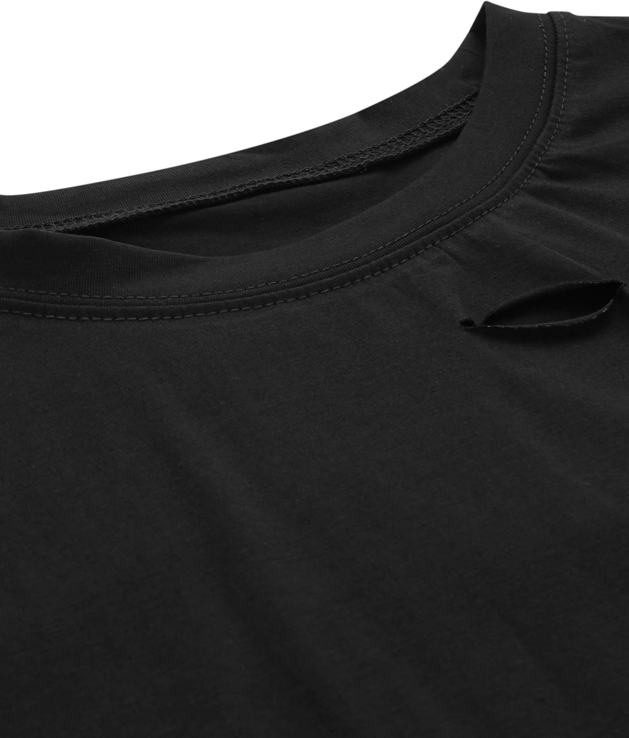 SweatyRocks Women's Summer Short Sleeve Tee Distressed Ripped Crop T-Shirt Tops at  Women’s Clothing store