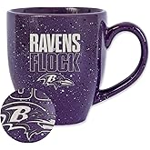 Rico Industries NFL Football Team Slogans and Chants 16 oz Team Color Laser Engraved Speckled Ceramic Coffee Mug