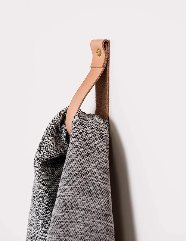 KEYAIIRA Medium Natural Leather Wall Hook, wall hanging