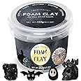 Black Moldable Cosplay Foam Clay (300 Gram) Air Dry Clay - High Density and Perfect for Intricate Designs | Figures | Masks | Craft Projects | Great for Cutting with Tools, Sanding or Shaping