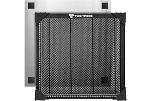 OUYZGIA Honeycomb Working Table 400x400mm Steel Honeycomb Laser Bed for Laser Cutter Engraver, Honeycomb Cutting Table for Laser Cutting and Engraving, with Aluminum Plate (15.7” x15.7”)