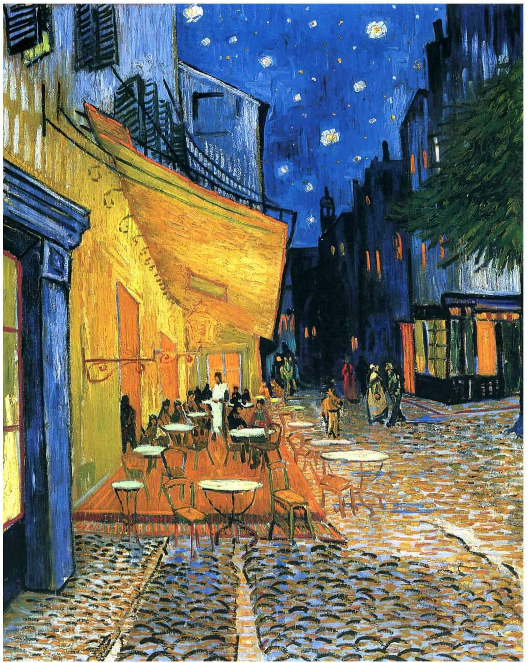 Spiffing Prints Vincent Van Gogh The Cafe Terrace on the Place de Forum in Arles at Night, 1888 - Small - Semi Gloss - Unframed