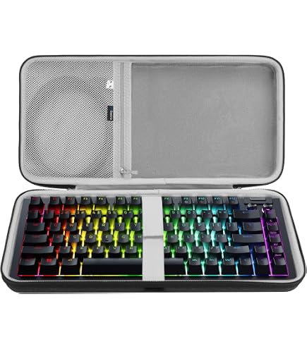 Amazon.com: GEEKRIA 75% Keyboard Case, Hard Shell Travel Carrying