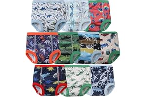 Joyo roy 10Pcs Strong Absorbent Toilet Training Pants 3T-4T Boys Soft Thick Padded Leakproof Kid Confident Toddler Potty Training Underwear for Boys Comfortable Snug Fit Washable Waterproof Pee Pants