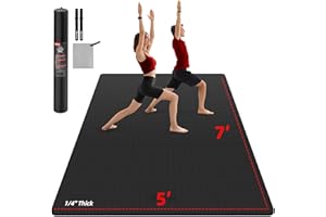 GymCope Thick Yoga Mats, 1/2" & 2/5" & 1/3" & 1/4" Large Exercise Mat, Extra Wide and Long Non Slip Workout Mat for Home Gym Floor, Pilates, Fitness