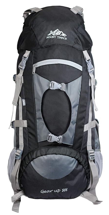 Mount Track R03 Gear Up Rucksack, Hiking & Trekking Backpack 50 Ltrs with Rain Cover and Laptop Compartment
