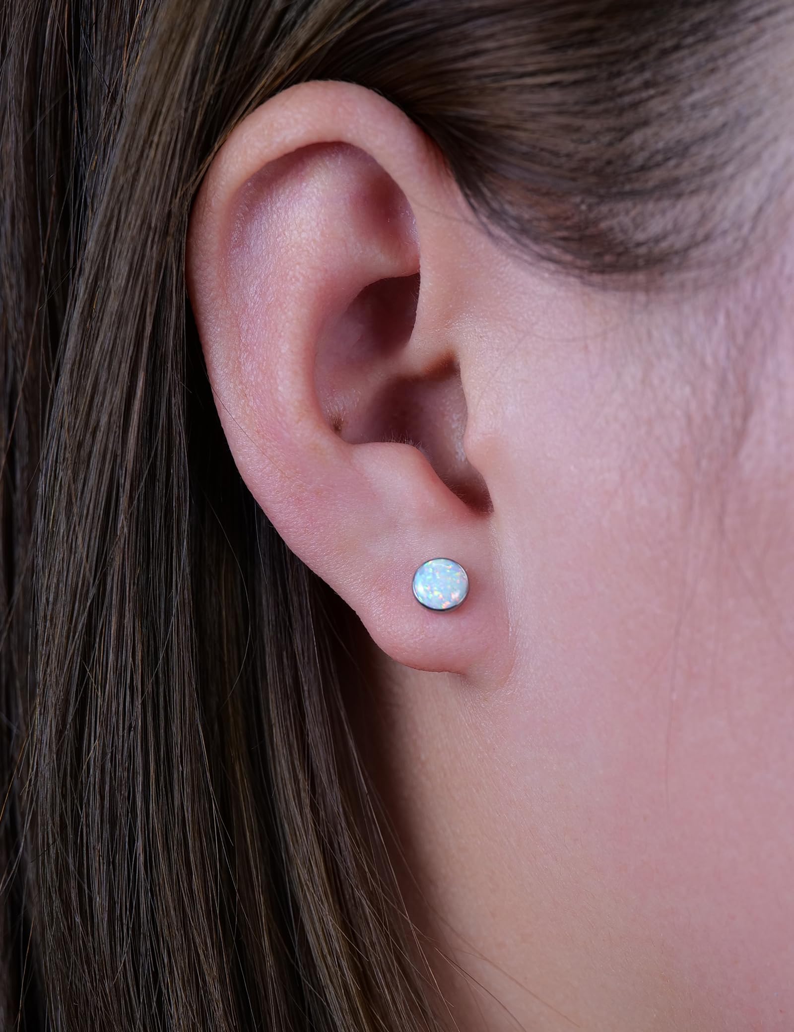 limerencia Hypoallergenic G23 Implant Grade Titanium Screw Back Earrings Tragus 20G Helix F136 Piercing Post for Sensitive Ears Cartilage