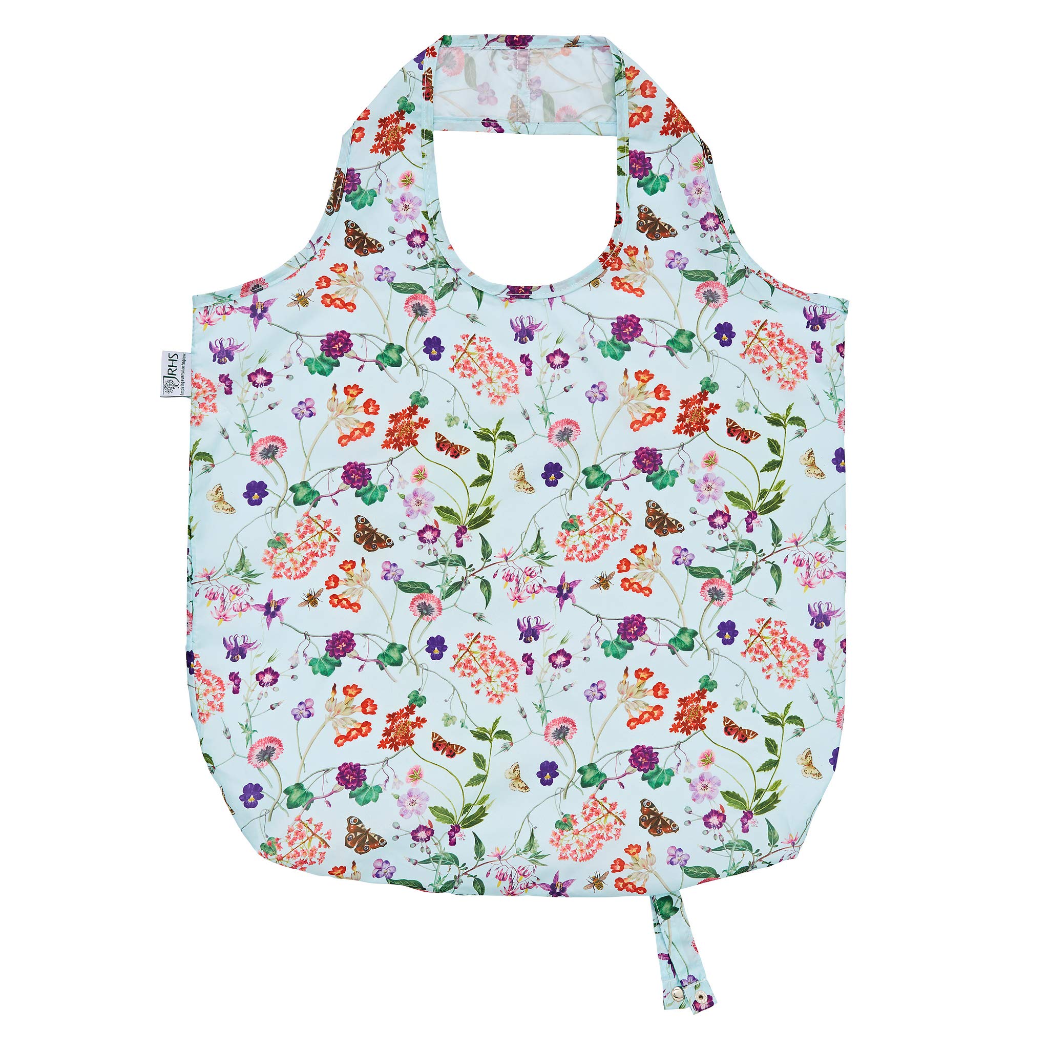 Ulster Weavers RHS Spring Floral Packable Re-usable Shopping Bag,one size,blue,647MDW