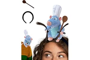 Kobataro Rat Headband Costume Spoon Hair Clip Set Shoulder Plush Toy Costume Accessories Stuffed Animal Gifts for Kids Adults