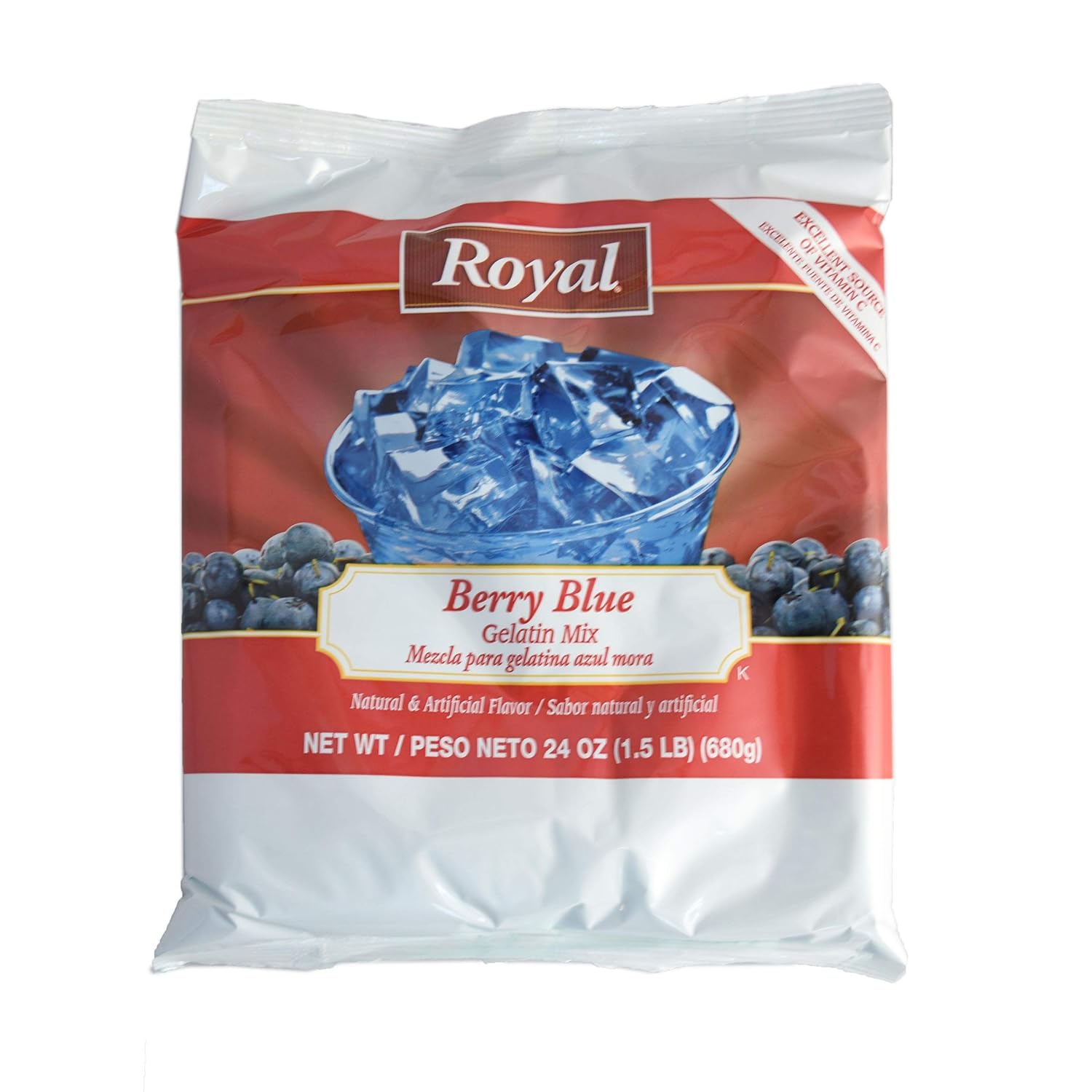 Royal Gelatin, 24 Ounce (berry blue, 6pack) Grocery