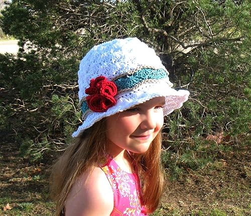 ladies crochet brimmed hat