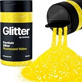 Hemway Fluorescent Yellow Glitter Shaker 130g Chunky Resin Epoxy Crafts