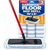 Millifiber Microfiber Mop Refills 15x8 Inches, 3-Pack (Mop is Not Included) | Reusable microfiber mop covers, compatible with O-Cedar Hardwood Floor'N More, dust replacement heads