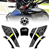 TT719 7PC Gas Tank Protector Grip Pads for CFMOTO Ibex 450 2025-2027,Yellow | Custom Design,Anti Slip,Motorcycle Fuel Tank Protector Decal,Adventure Bike Accessories,CFMOTO Ibex 450 accessories