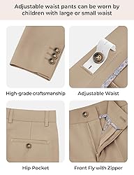 Marvelous World Boys Suits Khaki Slim Fit Size 14